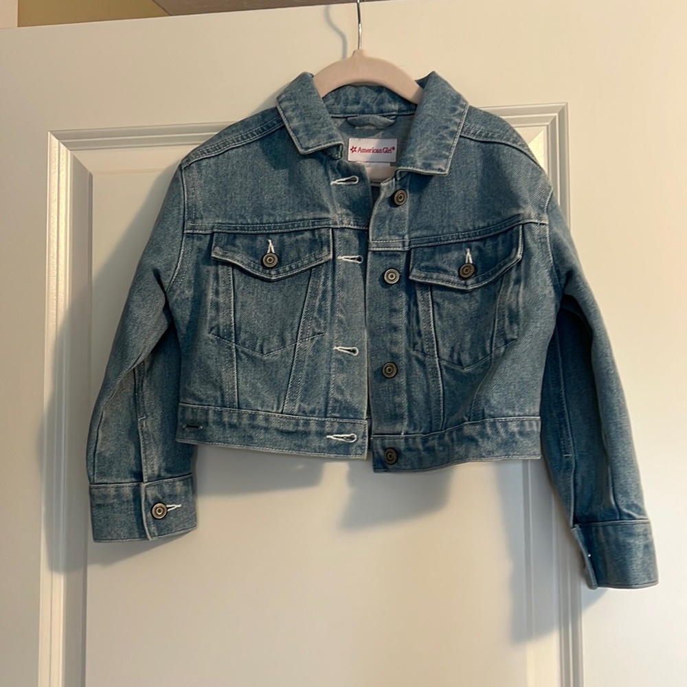American Girl Girls Denim Jacket With Matching Doll Dress